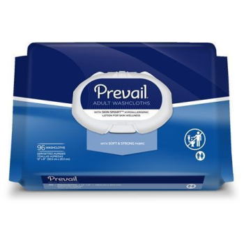 Prevail Adult Washcloths - with Aloe, Chamomile and Vitamin E