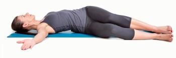 Reclining Twist with stacked knees