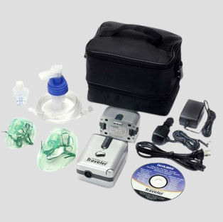 DeVilbiss portable nebulizer system for respiratory support