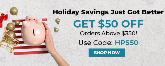 $50 off holiday offer banner
