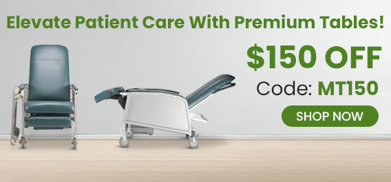 Examination and treatment tables on sale