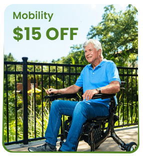 Discounted mobility aids including walkers and wheelchairs